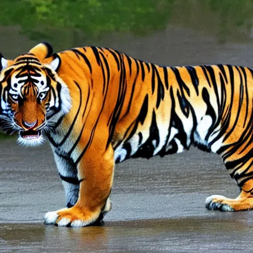 Image similar to man throws a tiger