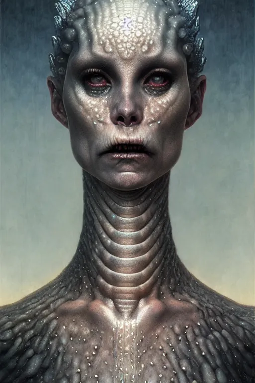 Prompt: pearlescent lilith the mother of all monsters angry, fangs & claws, raining ash, fine art masterpiece, highly detailed dino valls wayne barlowe machiej kuciara, dramatic lighting, long shot, wide angle, uhd 8 k, sharp focus