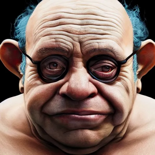 Prompt: hyperrealistic mixed media high resolution painting of (Danny DeVito) is Gollum, stunning 3d render inspired art by Jamie Salmon and István Sándorfi and Unreal Engine and Greg Rutkowski, perfect facial symmetry, dim volumetric lighting, 8k octane beautifully detailed render, full body shot, post-processing, extremely hyper-detailed, intricate, epic composition, highly detailed attributes, highly detailed atmosphere, cinematic lighting, masterpiece, trending on artstation, very very detailed, masterpiece, stunning, flawless completion, lifelike texture, perfection,