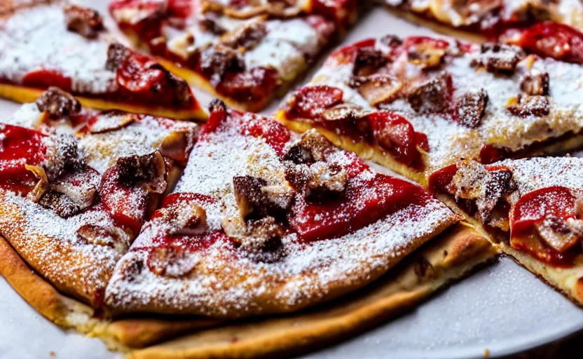 Prompt: cinnamon pizza, food photography