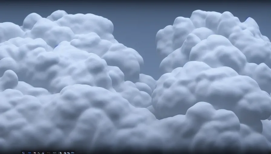 Prompt: Voxel! Rendering of Volumetric Cloud, High Quality, Hyperrealistic Rendering, Octane, Redshift, Smooth Gradients