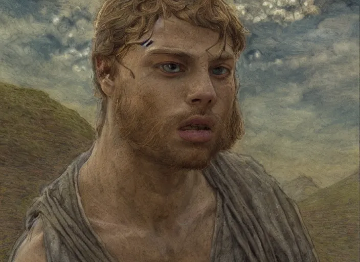 Image similar to biblical correct pepe by edgar maxence, intricate drawing, cinematic lighting, hyper realistic, extremely detailed, establishing shot, dramatic lighting