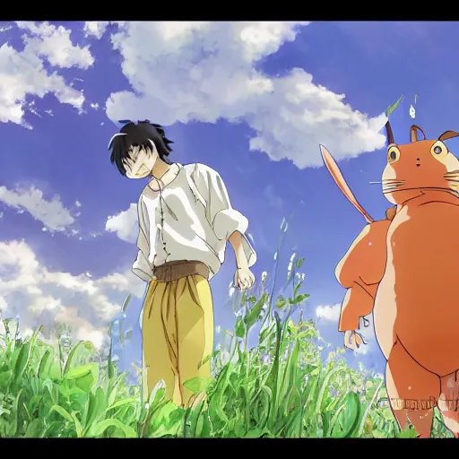 Image similar to anime, sharp focus, breath taking beautiful, Aesthetically pleasing, newts, happy, funny, silly digital concept art by Hayao Miyazaki and Akira Toriyama and Makoto Shinkai and Studio Ghibli, fine art, official media, anime key visual, high definition, illustration, ambient lighting, HDR, HD, 8K, award winning, trending, featured, masterful, dynamic, energetic, lively, elegant, intricate, complex, highly detailed, Richly textured, Richly Colored, masterpiece.