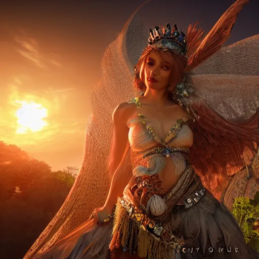 Prompt: a goddess with a big parrot. fantasy magic style. highly detailed 8 k. intricate. lifelike. soft light. sony a 7 r iv 5 5 mm. unreal engine with nanite and path tracing