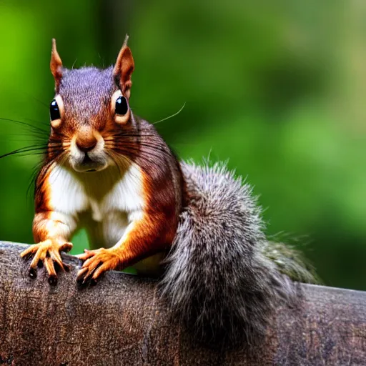 Image similar to studio photograph of alien squirrel hybrids