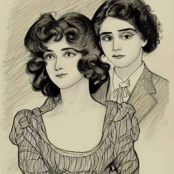 Image similar to a highly detailed portrait in the style of charles dana gibson and in the style of milo manara.