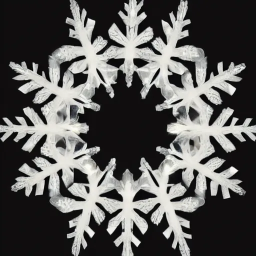 Prompt: silk snowflake with a pretty face in the middle a pretty face in the middle a pretty face in the middle