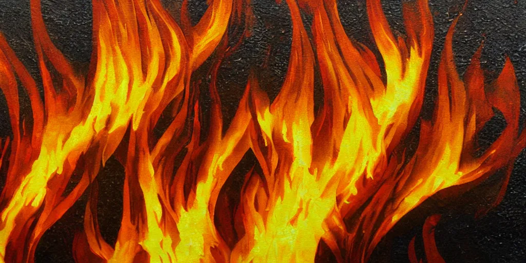 Prompt: detailed painting of fire from water