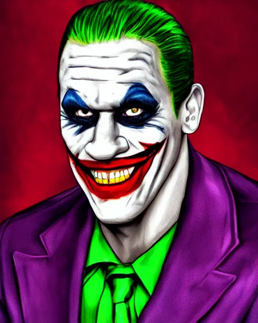 Portrait of John Cena as The Joker | Stable Diffusion | OpenArt