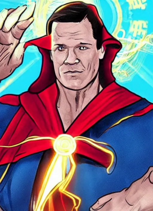 Image similar to John Cena as Doctor Strange