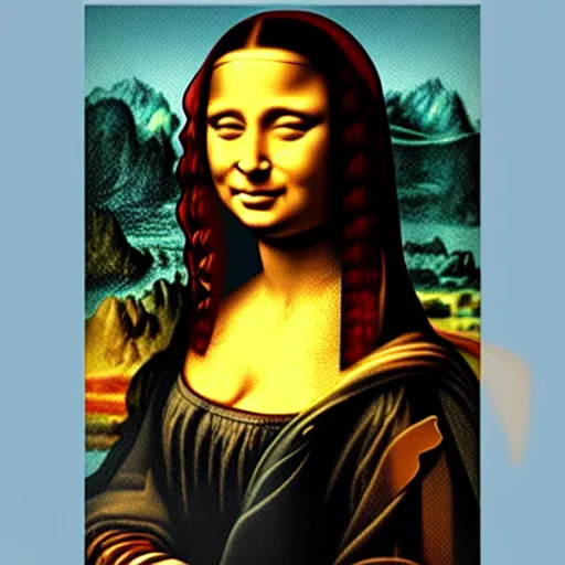 Image similar to Kim Kardashian as the Mona Lisa