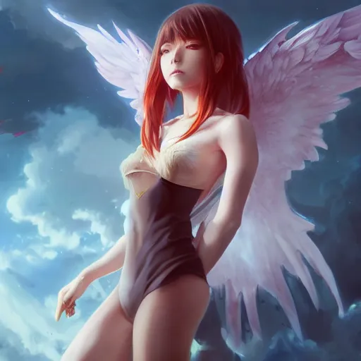 Prompt: an oil painting of a beautiful anime girl with demon wings, by artgerm and greg rutkowski, hd, hdr, ue 5, ue 6, unreal engine 5, cinematic 4 k wallpaper, 8 k, ultra detailed, high resolution, artstation, award winning