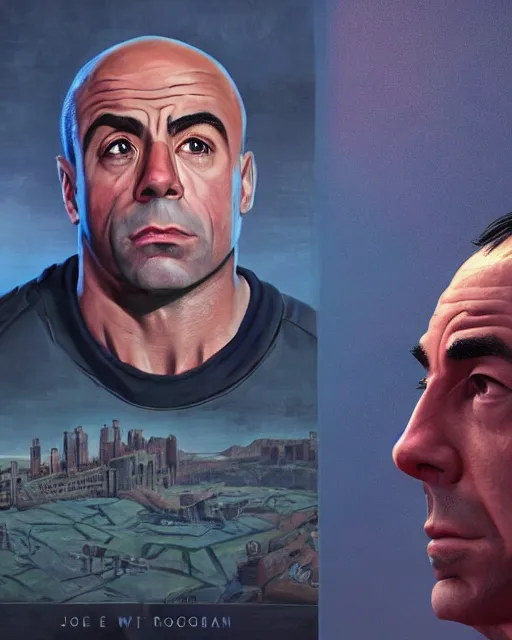 Prompt: Joe Rogan as a teacher. 1980s dystopian Soviet Russia, propaganda screens. Unreal engine, fantasy art by Betty Jiang. Faithfully depicted facial expression, perfect anatomy global illumination, radiant light, detailed and intricate environment