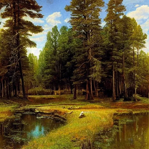 Prompt: Michigan, landscape, beautiful artwork by ivan shishkin