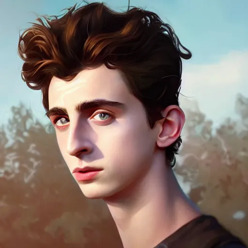 Prompt: portrait of timothee chalamet as the chosen one, mattepainting concept blizzard pixar maya engine on stylized background splash comics global illumination lighting artstation, sharp focus, lois van baarle, ilya kuvshinov, rossdraws