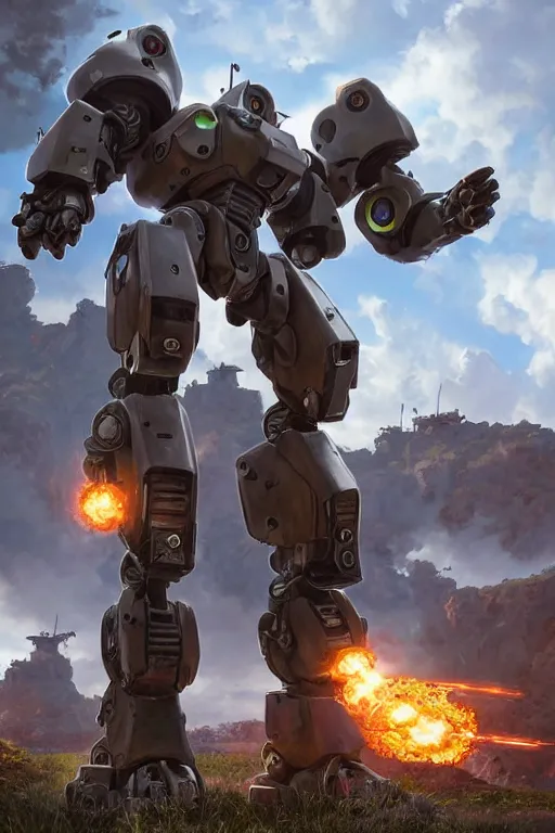 Image similar to mechwarrior 5 : mercenaries mech megaman transformer robot boss tank engine game octane render, 4 k, hd 2 0 2 2 3 d cgi rtx hdr style chrome reflexion glow fanart, global illumination ray tracing hdr fanart arstation by ian pesty by jesper ejsing pixar and disney unreal zbrush central hardmesh