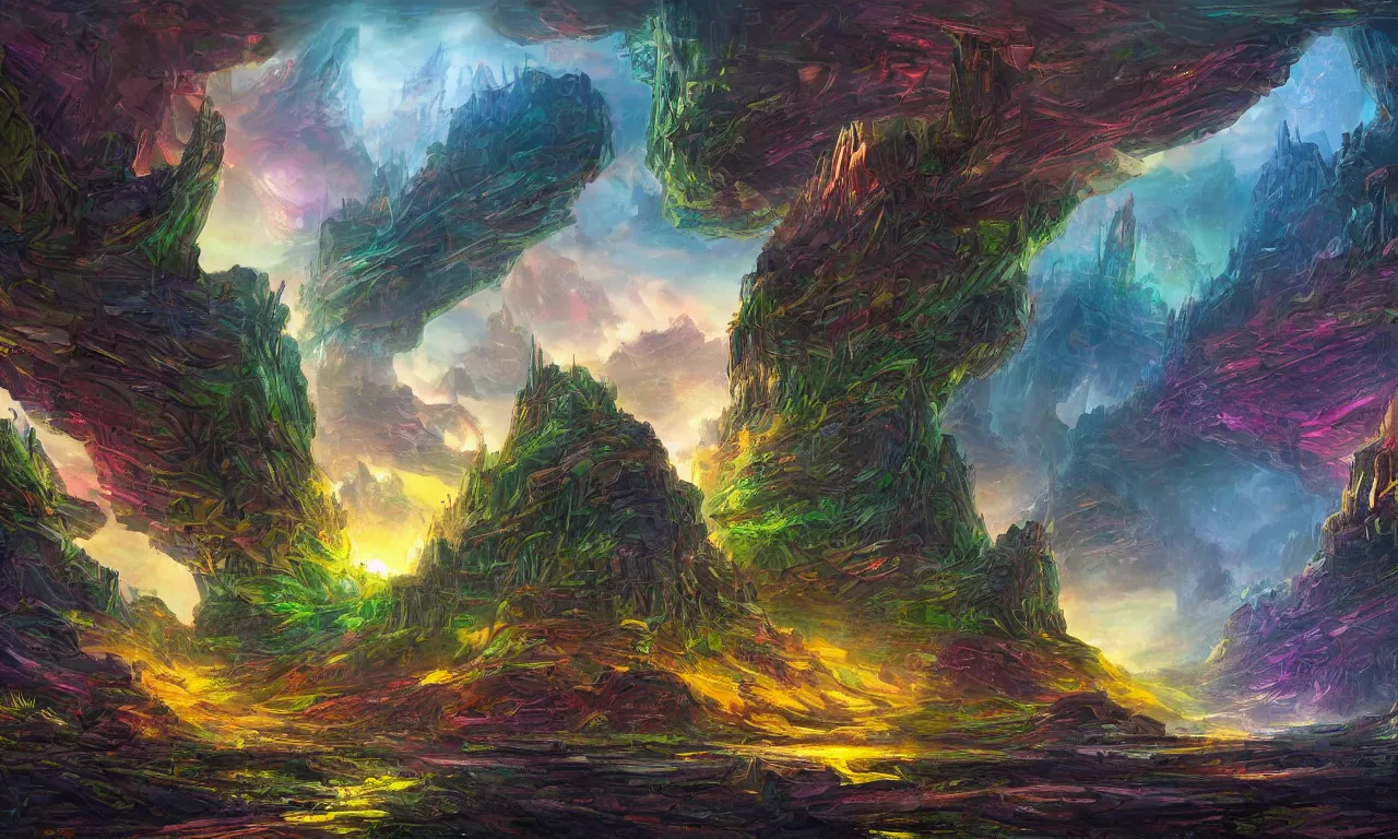 Prompt: Epic Sci Fi Landscape, wide angle, colorful, detailed