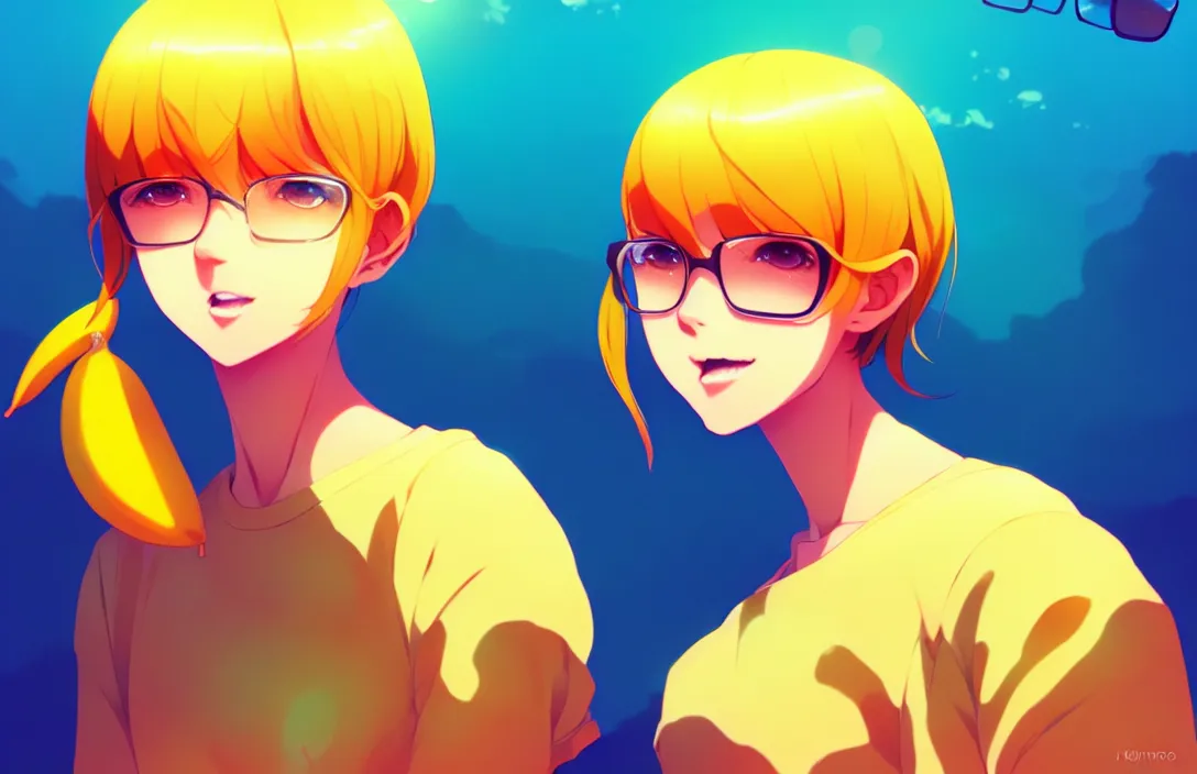 Image similar to ⁠portrait of an Sentient Lemon , Beach background, rich vivid colors, ambient lighting, dynamic lighting, 4k, HQ, official media, anime key visual, makoto shinkai, ilya kuvshinov, lois van baarle, rossdraws, detailed, trending on artstation