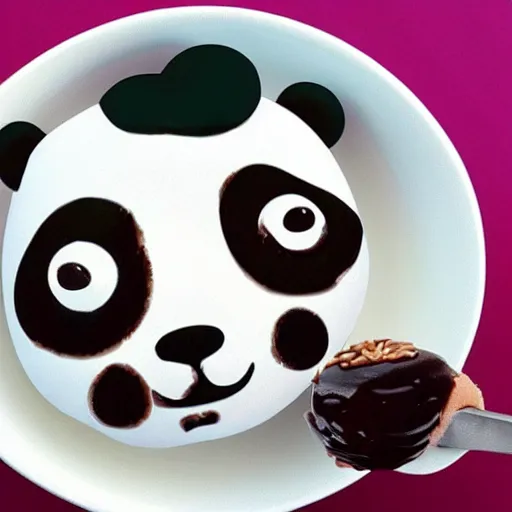 Prompt: panda ice cream