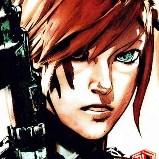 Image similar to zelda in resident evil by yoji shinkawa