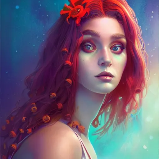 Prompt: lofi underwater artstation portrait, Pixar style, by Tristan Eaton Stanley Artgerm and Tom Bagshaw.