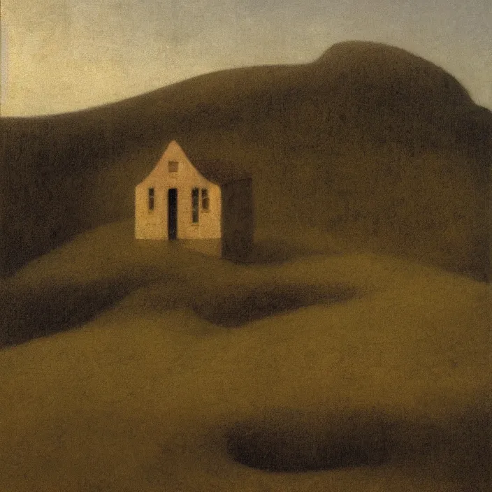 Image similar to a building in a landscape, by odd nerdrum