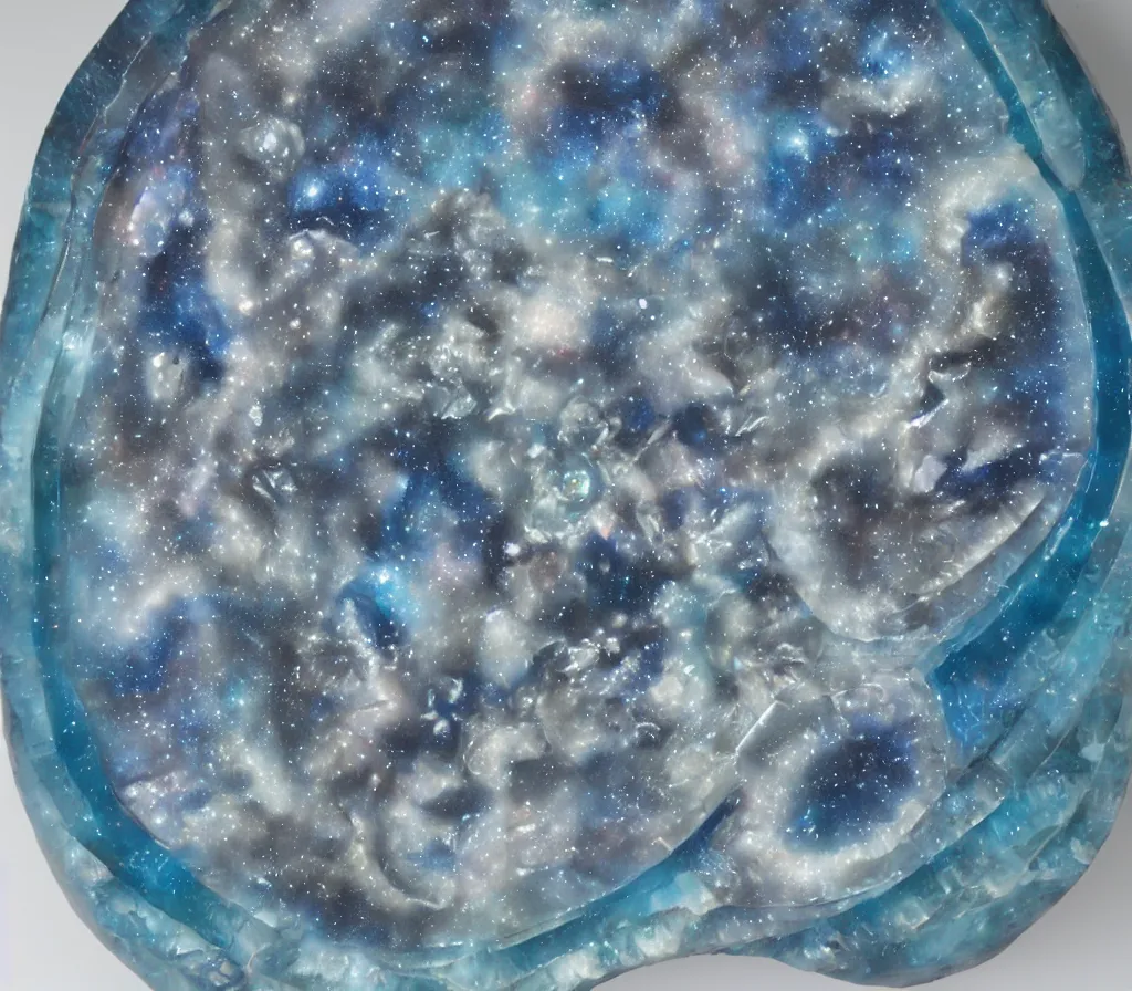 Image similar to the utopia portal highly detailed carving on southern ice porcelain, partially spacey crystallized, nebulas, woodfired, art gallery