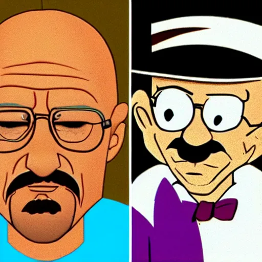 Image similar to walter white in the style of a looney tunes cartoon