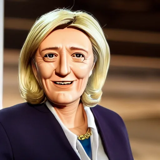 Image similar to marine lepen as an aardman figure