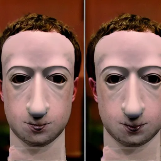 Prompt: Mark Zuckerberg rubber face mask on sale on ebay, being sold on ebay, photograph, poorly taken photograph, weird angle, realistic, hyperrealistic, very detailed, extremely detailed, dark lighting, poor lighting, very realistic, thumb on the camera lens, HD quality, 8k resolution, funny