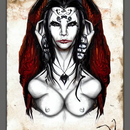 Image similar to planescape art style lady of pain