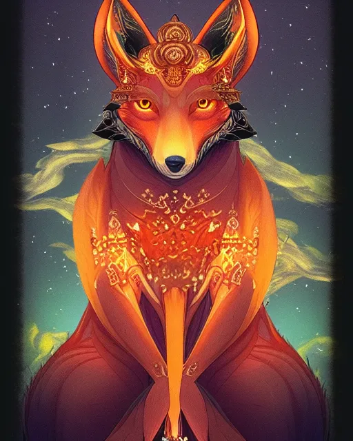 Prompt: invocations unto the yaohu yanshi 🦊 and the lupercalic secret histories 🐺 : paw walker anthropicon ergo licht : the way of the tail, fang, and claw | when the stars fall all will hear fenrir's howl 🌌