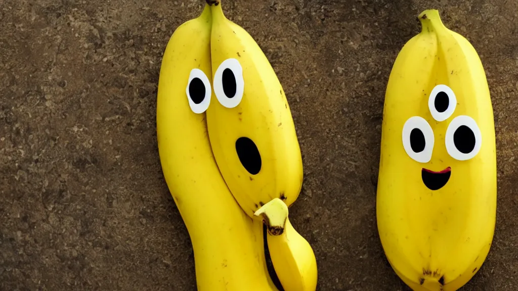 Prompt: a very happy banana face, vivid