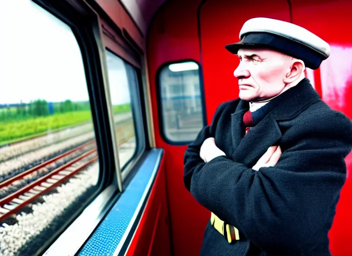 Image similar to train driver of the Russian Railways