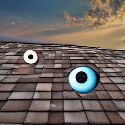 Image similar to rock wearing googly eyes on rooftop, vivid colors, realistic photo, environmental lighting, award - winning masterpiece photograph, cinematic view