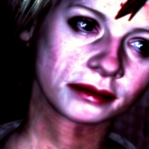 Prompt: close up portrait of heather mason in silent hill 3, on stage at heaven's night nightclub, 8 k, realistic,, richard avedon photography