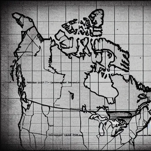 Image similar to professional fine detailed photo of a canada map, iphone photo, instagram, black and white - - cfg _ scale 1 2