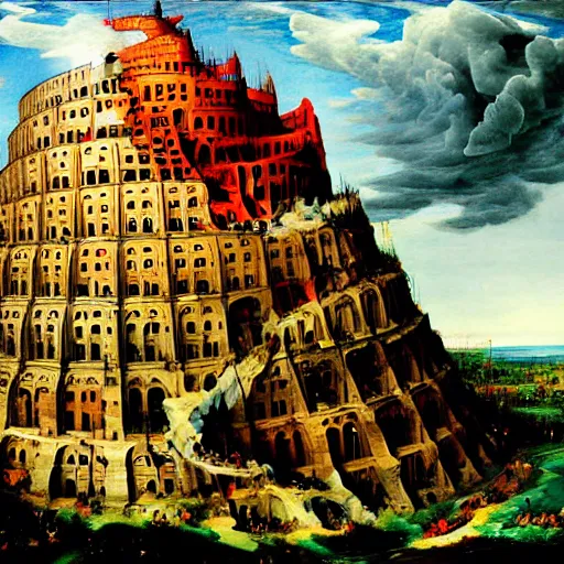 Prompt: Bruegels The Tower of Babel