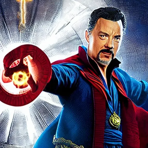 Image similar to tom hanks as dr. strange