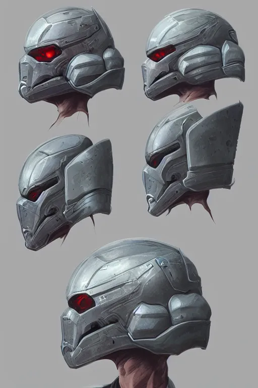 Image similar to sci - fi helmet concept by yintion j - jiang geping, lineart, oil painting, jama jurabaev, wayne barlowe, concept sketches, rejected concepts, digital painting, highly detailed, artstation, sharp focus