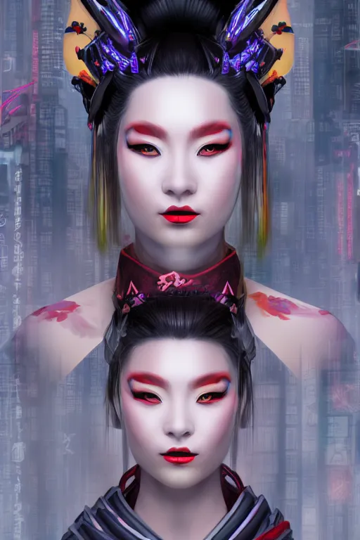 Image similar to agile geisha cyberpunk Dragon princess, digital art, 8k ,character ,realistic, portrait, hyperrealistic