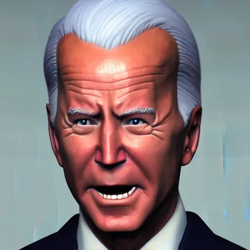 Image similar to ultra - realistic, 3 d render of joe biden going super - saiyan, octane render, zbrush