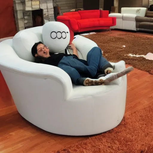 Image similar to a couch who eats people