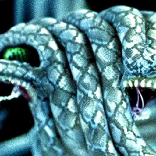 Image similar to medusa, visible snake heads, still from the movie the thing ( 1 9 8 1 )