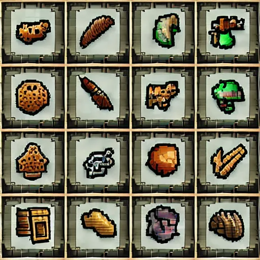 Image similar to set of 4 8 x 4 8 pixel wide fantasy icons for armor for a roleplaying videogame