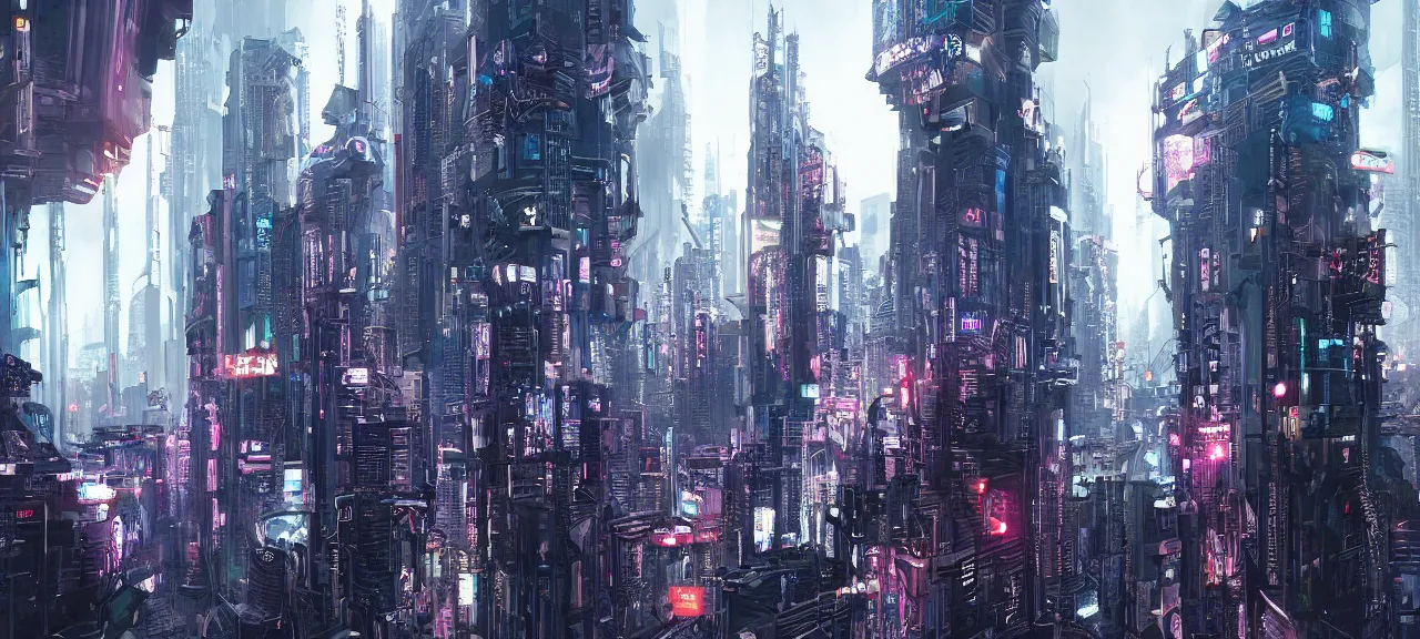 Image similar to Cyberpunk City, by Bjorn Barends