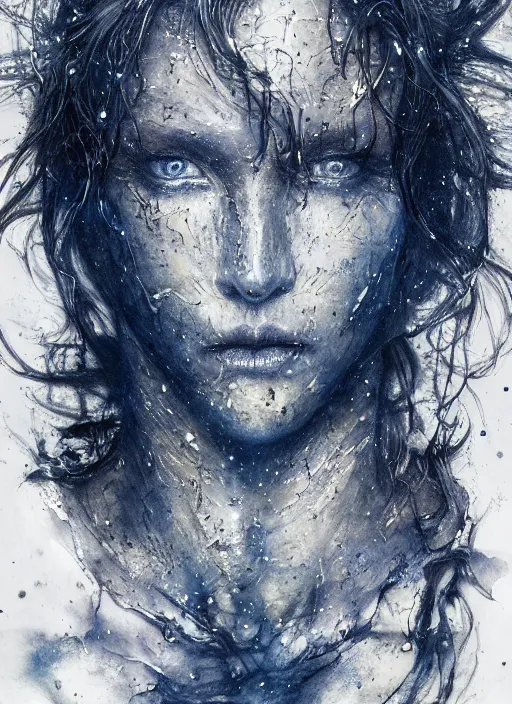 Prompt: portrait, Lost souls dipped in stardust and wrapped in scar tissue, watercolor, dramatic lighting, cinematic, establishing shot, extremely high detail, foto realistic, cinematic lighting, pen and ink, intricate line drawings, by Yoshitaka Amano, Ruan Jia, Kentaro Miura, Artgerm, post processed, concept art, artstation, matte painting, style by eddie mendoza, raphael lacoste, alex ross