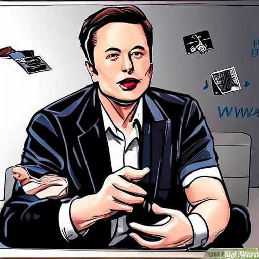 Prompt: wikihow, how to steal elon musk wallet, illustration