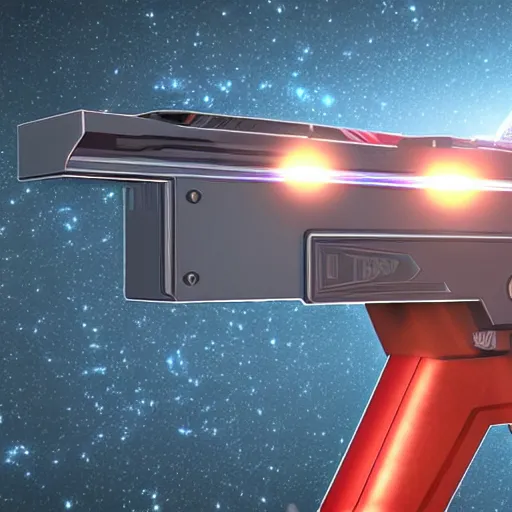 Prompt: A realistic photon pistol from the game Phantasy Star Online 2, HDRI, in game render