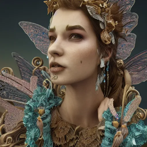 Prompt: the fairy queen, 4 k, intricate detailed, jaw dropping, gorgeous, surreal, octane render